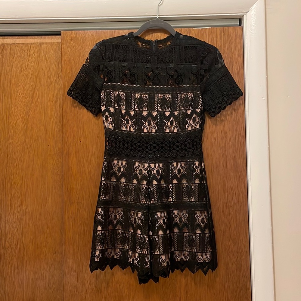 Black Alexis Lace Romper